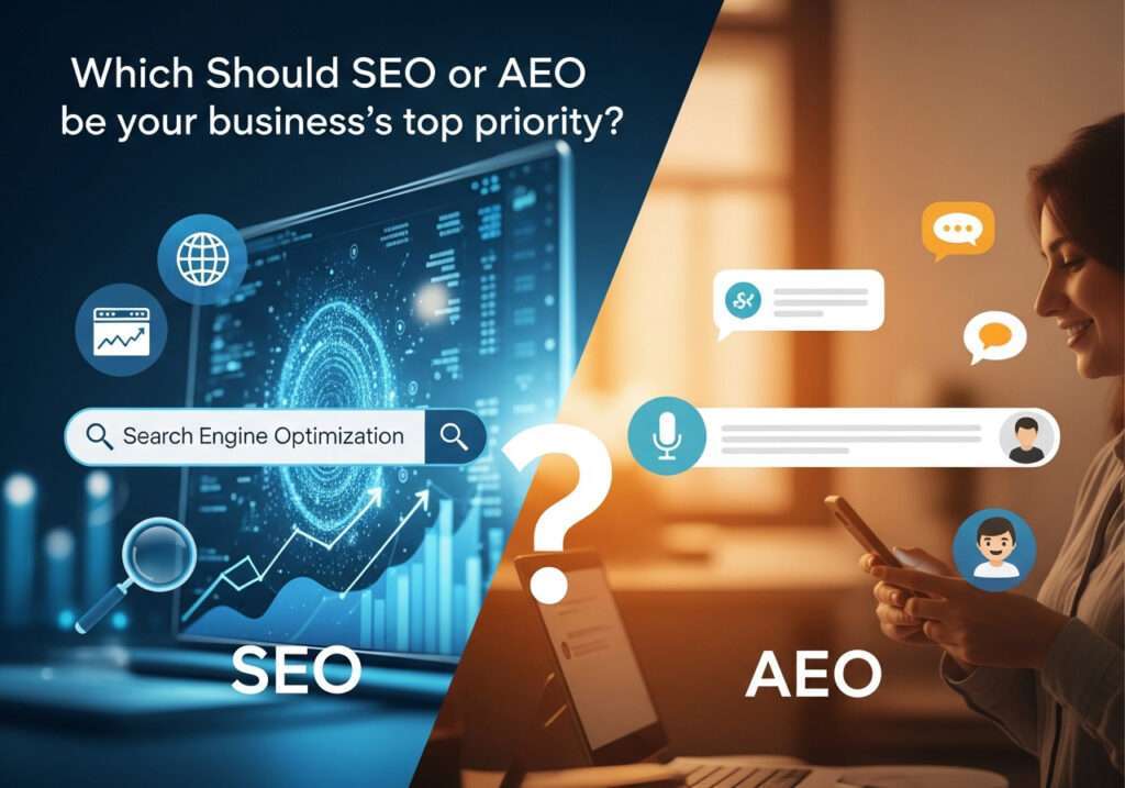 Which Should SEO or AEO be your business’s top priority?